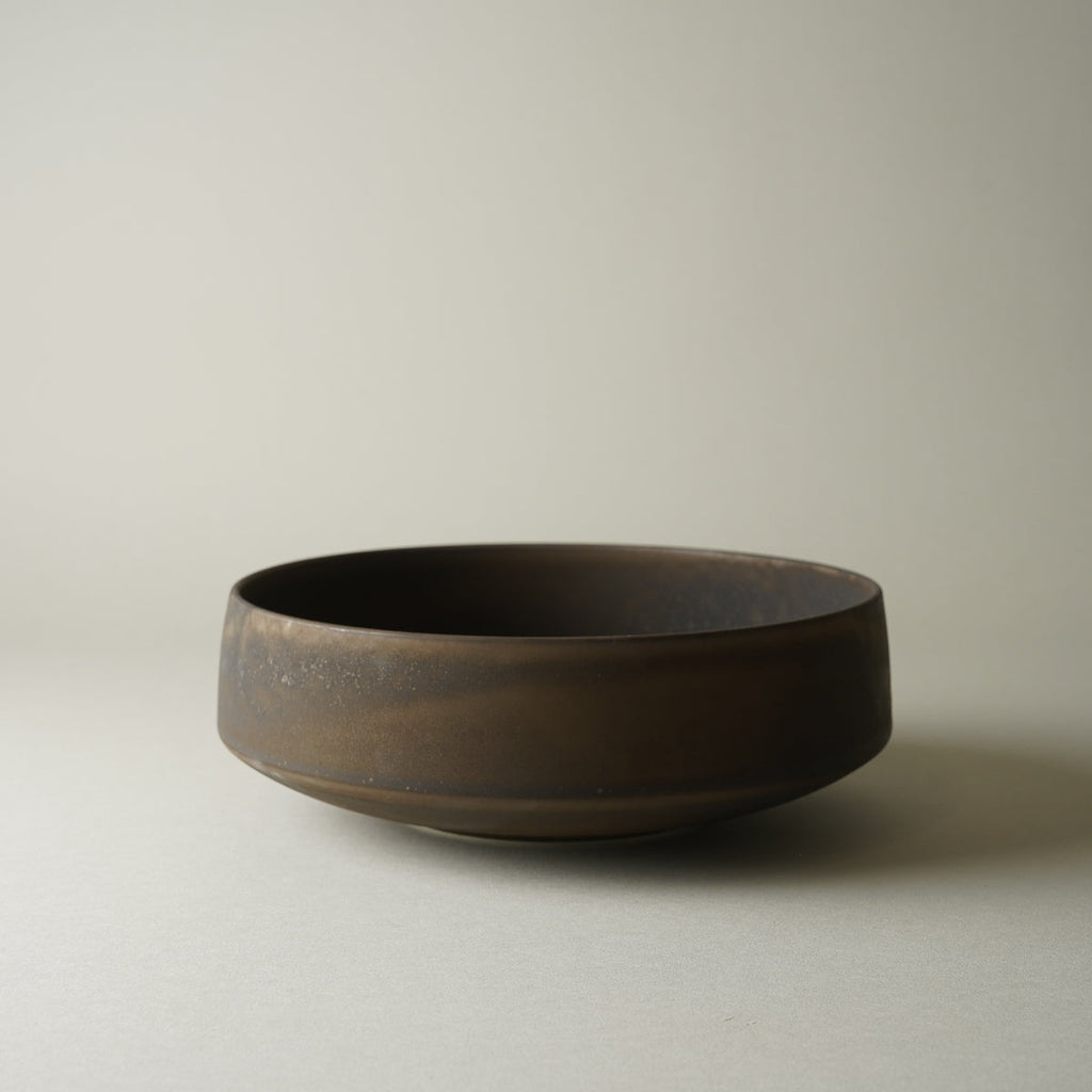 有田焼 黒炭銅 台形ボウル(M) 17.5cm