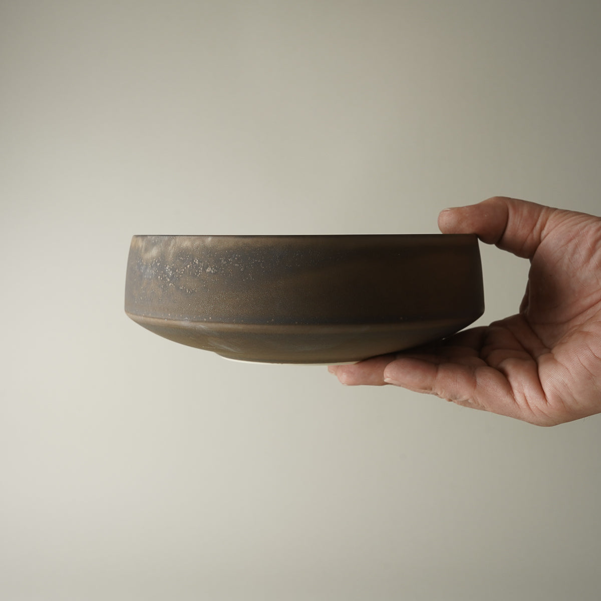 有田焼 黒炭銅 台形ボウル(M) 17.5cm
