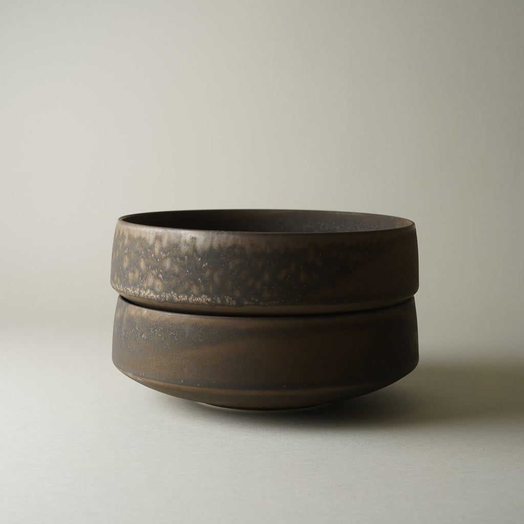 有田焼 黒炭銅 台形ボウル(M) 17.5cm