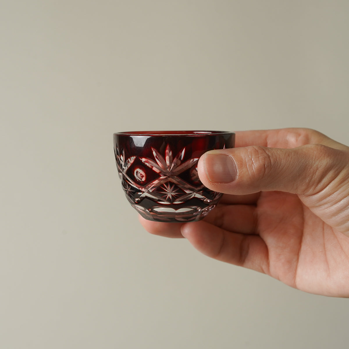切子硝子 ぐい呑 30ml [4 Colors]