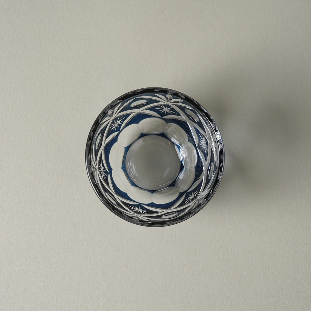 切子硝子 ぐい呑 30ml [4 Colors]