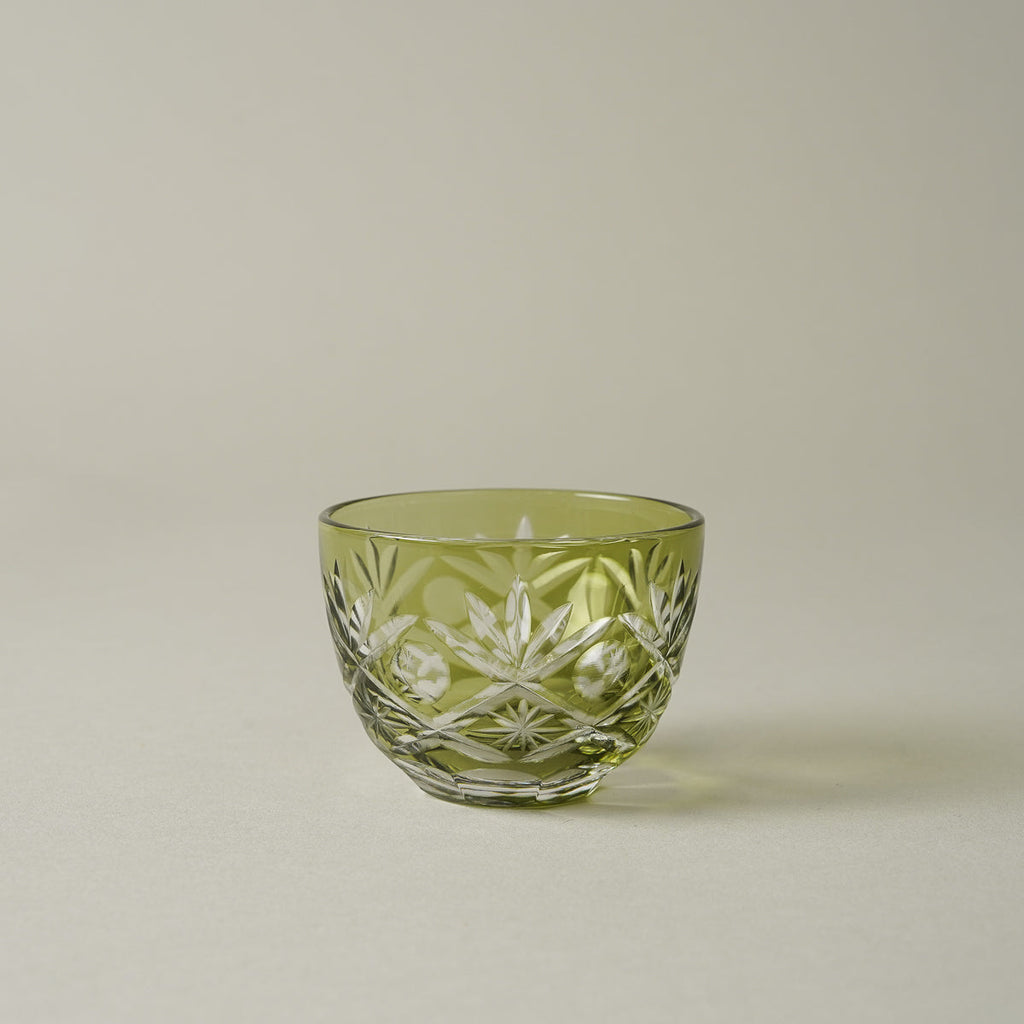 切子硝子 ぐい呑 30ml [4 Colors]